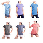 Breathable Sport Shirts For Women Cationic Polyester Fabric Slim Beautiful Look