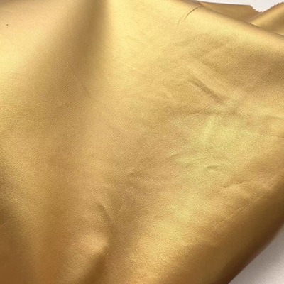 100% Polyester 104GSM Outdoor Jacket Fabric Water Resistant With Gilded Gold Fabric